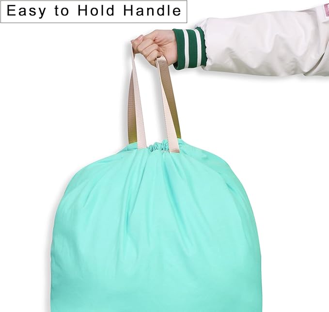 Cotton Canvas Laundry Bag with Handles & Drawstring Straps, Heavy Duty Extra - Image 2