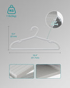 50 Pack Clothes Hangers, Non Slip Plastic Coat Hangers, Space Saving Hangers - Image 7