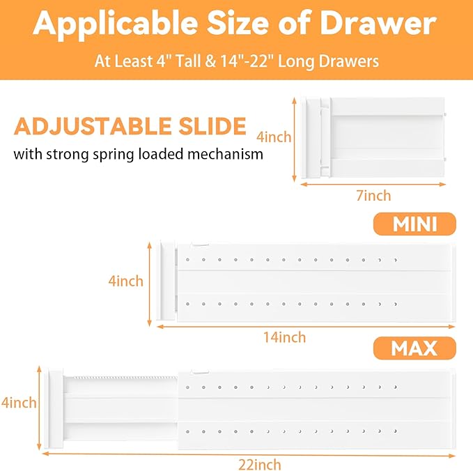 REBECAT 10 Pack Drawer Dividers - Image 2