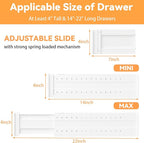 REBECAT 5 Pack Drawer Dividers for Clothes Adjustable Drawer Dividers 4" High - Image 2