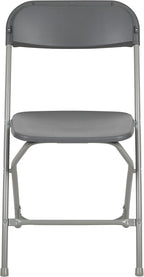 Flash Furniture Hercules Series Plastic Folding Chair - Grey - 6 Pack 650LB Weight Capacity Comfortable Event Chair-Lightweight Folding Chair - Image 13
