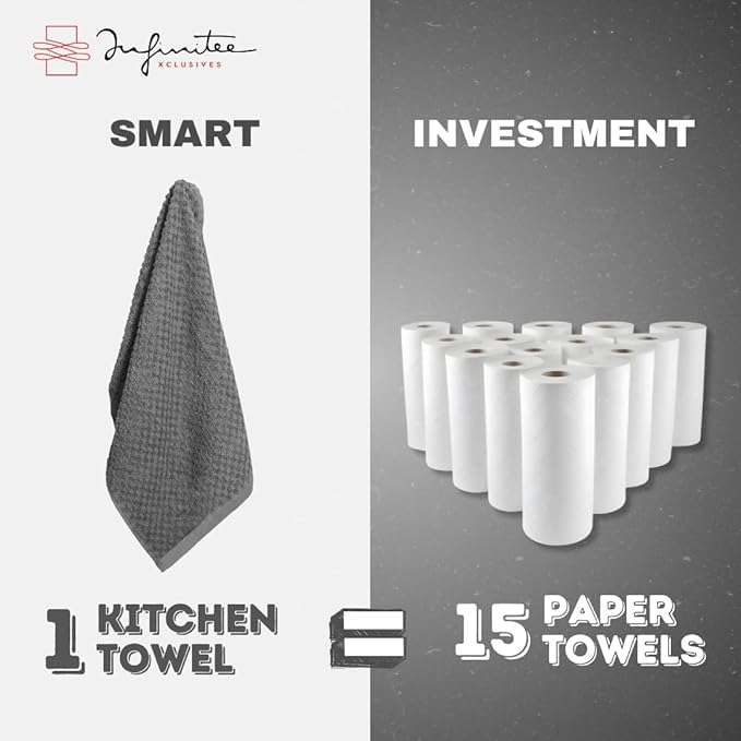 Infinitee Xclusives 100% Cotton Kitchen Towels - Image 8