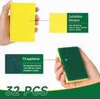 Kitchen Scrub Sponges 32 Count, Non-Scratch Scrub Dish Sponges - Image 2