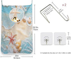 Blue Beach Sea Star Shell Summer Hanging Laundry Hamper Door Hampers Bag Basket - Image 3