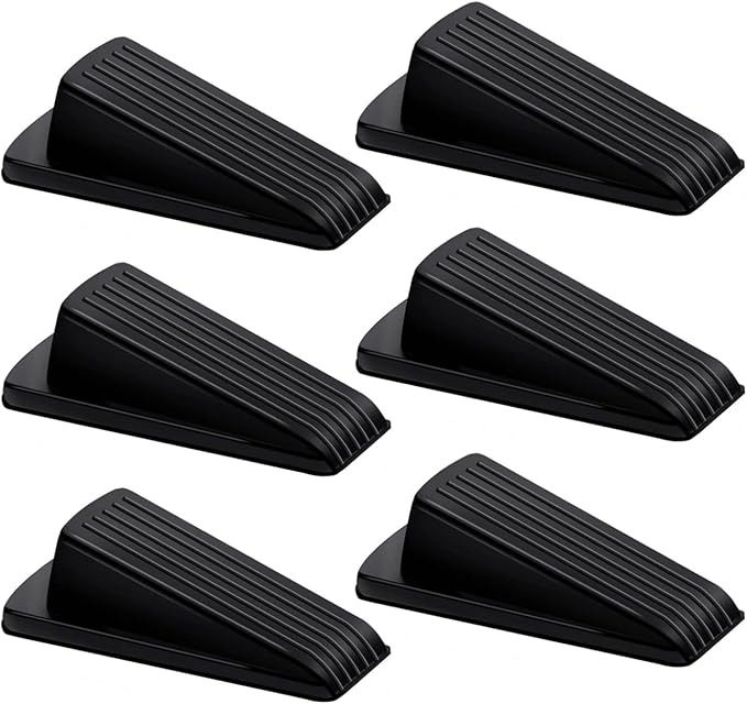 Door Stop, Door Stopper, Door Wedge, 6 Pack Rubber Door Stopper, Rubber Door by Lesunsul