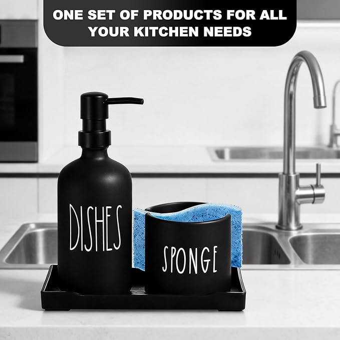 Dish Soap Dispenser for Kitchen, Glass Dish Soap Dispenser - Image 6