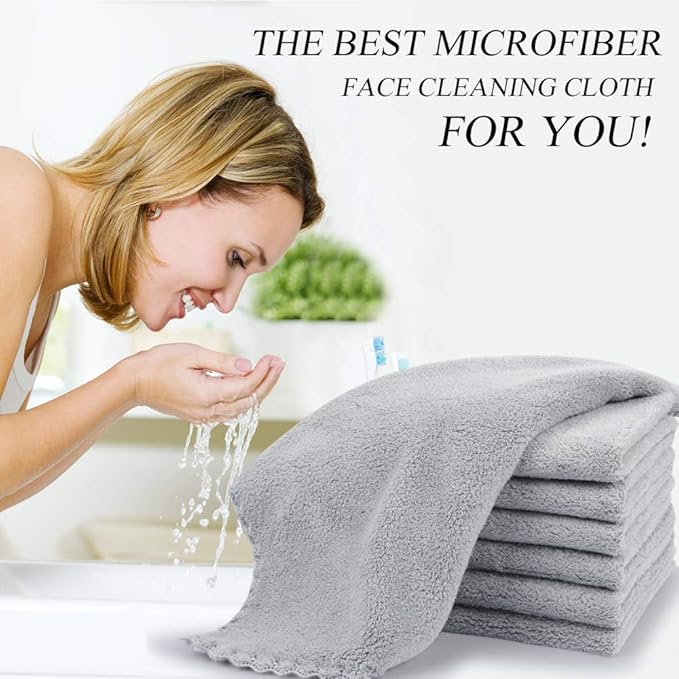 SUNLAND Microfiber Face Cloth Reusable Makeup Remover Facial Cleansing Towel - Image 3