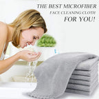 SUNLAND Microfiber Face Cloth Reusable Makeup Remover Facial Cleansing Towel - Image 3
