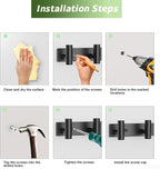 Wall Mounted Coat Rack-5 Hooks, Heavy Duty Stainless Steel Hook Rail - Image 7