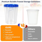 10 Pack 34oz Reusable Freezer Food Storage Containers - Image 7