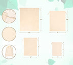 10PCS Cotton Storage Bags with Drawstrings, X-Large 14x17inch Multipurpose - Image 2