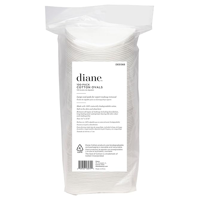 Diane Multi-Layer Cotton Ovals, 100% Pure Cotton, Hypoallergenic, Biodegradable - Image 6