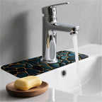 Kitchen Sink Splash Guard，Blue and gold stones Faucet Mat Sink Gadgets-Super - Image 2