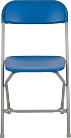 Flash Furniture Hercules Series Plastic Folding Chair - Blue - 4 Pack 650LB Weight Capacity Comfortable Event Chair-Lightweight Folding Chair - Image 13