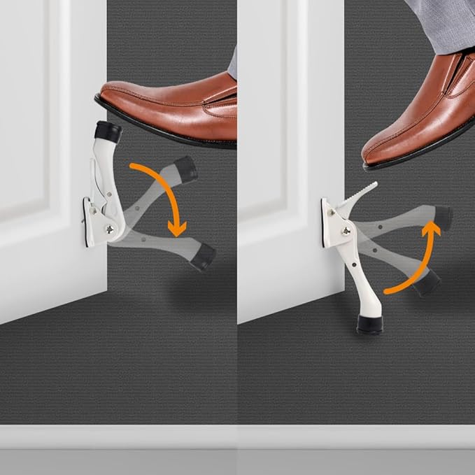 One Touch Kickdown Door Stopper, Door Holder, Heavy Duty Door Stops, Bottom of - Image 2