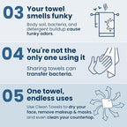 Clean Skin Club Clean Towels®, 100% USDA Biobased Face Towel, Disposable Face - Image 5