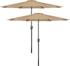 Simple Deluxe 9' Patio Umbrella Outdoor Table Market Yard Umbrella with Push Button Tilt/Crank by SimpleDeluxe