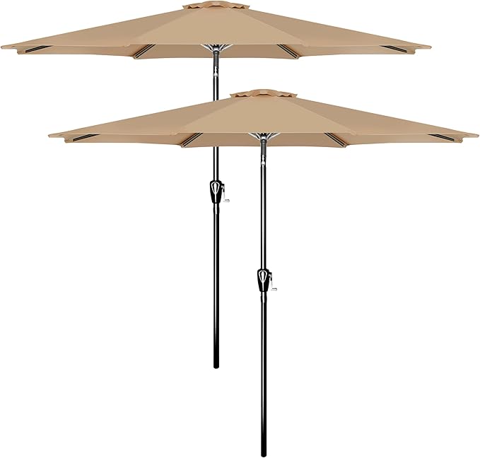 Simple Deluxe 9' Patio Umbrella Outdoor Table Market Yard Umbrella with Push Button Tilt/Crank by SimpleDeluxe