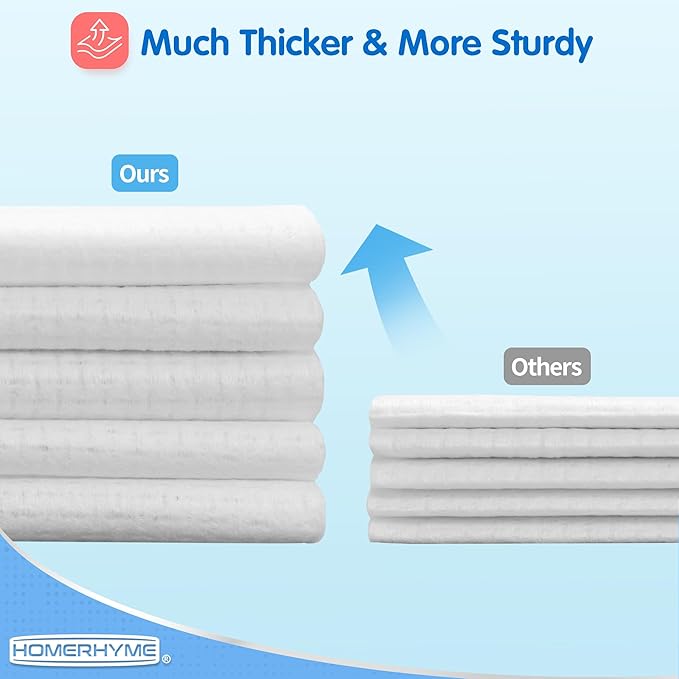 HOMERHYME Facial Towel, Bulk Disposable Biodegradable Ultra-Soft & Lint-Free - Image 2