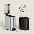 CEROELDA Small Bathroom Trash Can - Image 6