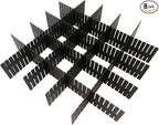 8pcs DIY Plastic Drawer Organizer Adjustable Drawer Dividers by WeFoonLo