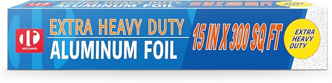 Super Thick Extra Heavy Duty Aluminum Foil 15" x 300 Sq Ft -for Grilling by miktomeh