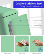 8 Gallon Slim Trash Can with Soft Close Lid, Stainless Steel Trash Can with - Image 7