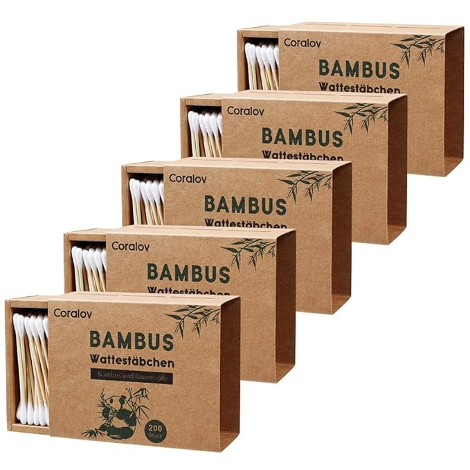 Bamboo Cotton Swab 1000PCS Double Cotton Buds bamboo Cotton Bud Eco organic - Image 9