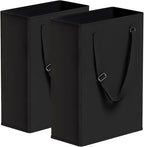 Slim Laundry Hamper with Adjustable Long Handles, 45L Small Laundry Baskets by TECHMILLY