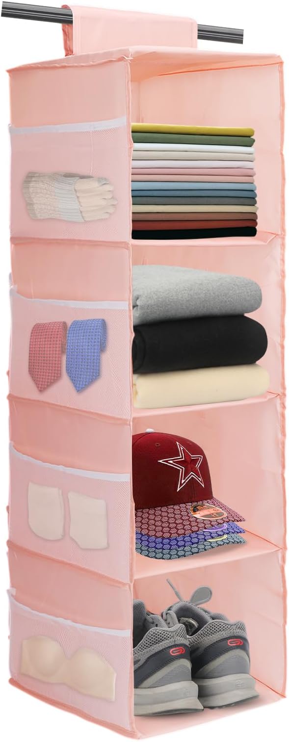 PetsHome 4-Shelf Hanging Closet Organizer, Space Saver, Closet Hanging Storage by PetsHome