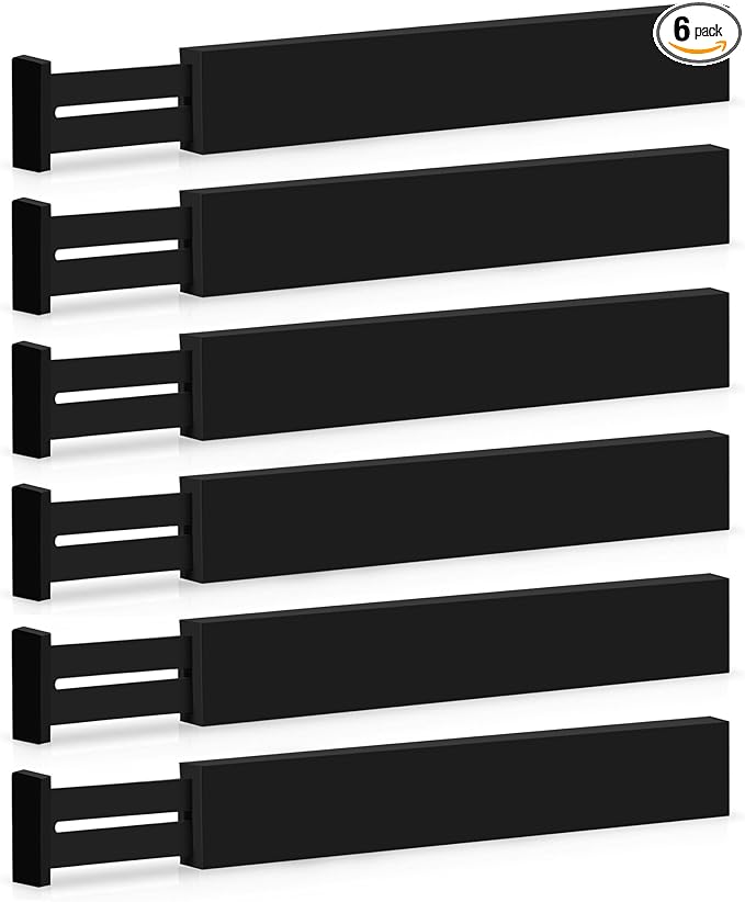 6 Pack Bamboo Drawer Dividers by Bamb%C3%BCsi