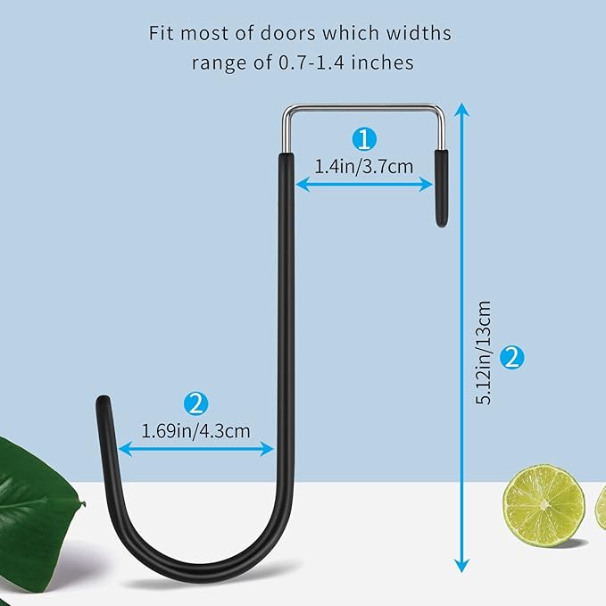 FYY Over the Door Hooks, 6 Pack Door Hangers Hooks - Image 2
