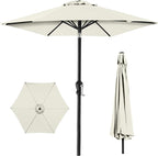 Best Choice Products 10ft Outdoor Table Compatible Steel Polyester Market Patio Umbrella w/Crank and Easy Push Button Tilt by BestChoiceProducts