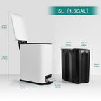 1.3 Gallon Stainless Steel Trash Can - Image 5