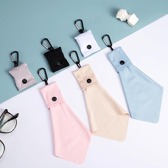 Vemiss 6 Pack Microfiber Glasses Cleaning Cloth, Wipes Lens Eyeglasses & Screens - Image 6