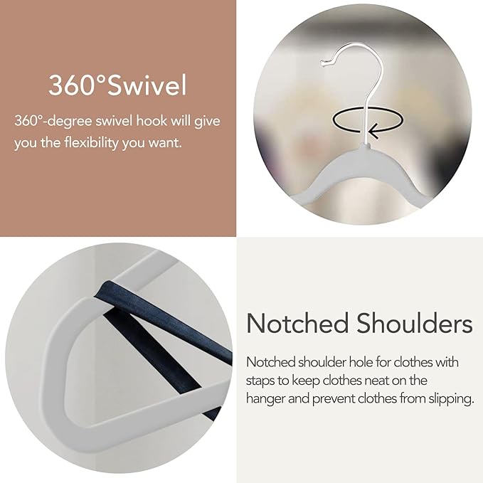 50 Pack Ultra-Thin Plastic Clothes Hangers - Image 4