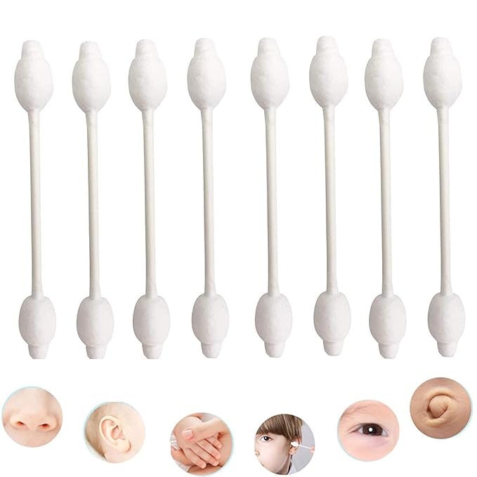 Baby Cotton Swabs with Large Tips by HNRLOY