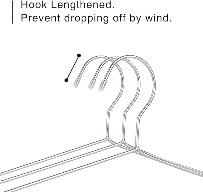 OIKA 40 Pack Stainless Steel Hangers - Image 4