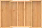 Bamboo Expandable Kitchen Drawer Organizer, 3-5 Slots Drawer Organizer - Image 2