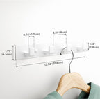 White Coat Rack Wall Mount - Image 2
