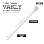 Vakly Large Oversized Swabs Extra-long 8" Cotton Tipped Applicators - Image 2