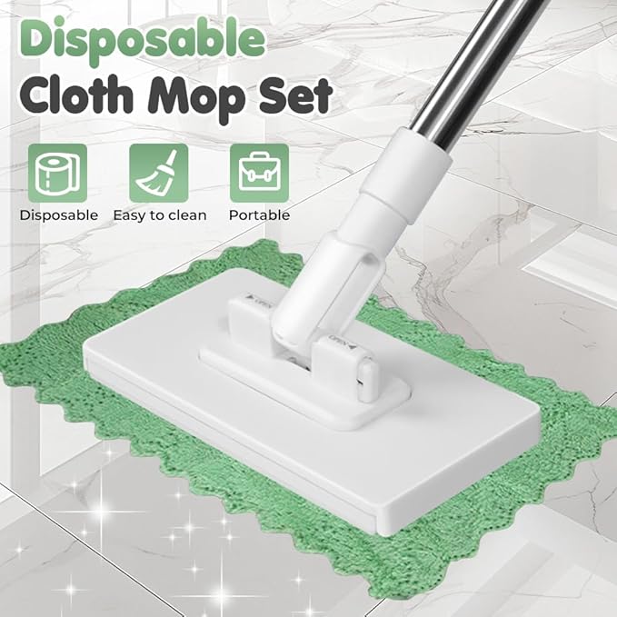 Disposable Dust Mop with 4 Reusable Cloths, 2026 New 39in Long Handle - Image 8