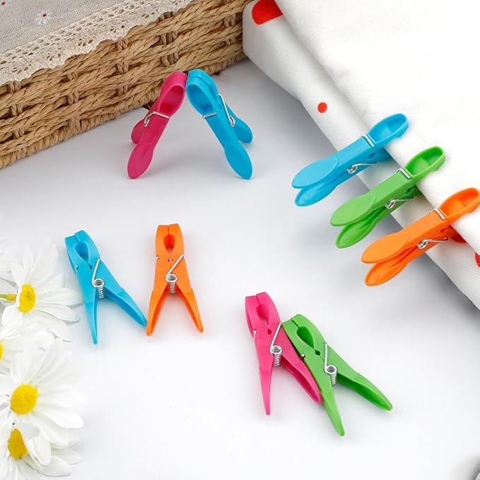 72Pcs Plastic Clothes Pins, Beach Towel Clips Small Heavy Duty, Laundry Clips - Image 6