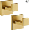 Towel Hooks for Bathrooms, Brushed Gold Towel Hook for Kitchen Bathroom by Delarkusi