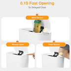 Bathroom Trash Can with Lid 5 Gallon White Motion Senor Touchless Automatic - Image 6