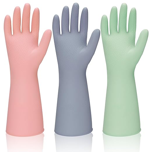 Rubber Kitchen Dishwashing Gloves by BSRBZJ