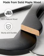 StorageWorks Black Wooden Hangers 30 Pack, Heavy Duty Wood Hangers - Image 6