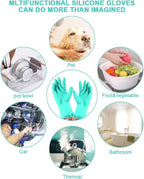 Dishwashing Rubber Gloves 3 Pairs, Aixingyun Non-Slip Household Laundry Kitchen - Image 3