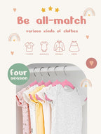 HOUSE DAY 11 Inch Velvet Baby Hangers 50 Pack Lt-Pink, Premium Kids Hangers - Image 8