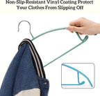 14 Pack Clothes Hanger, 16.5'' Non Slip PVC Coating Metal Sweater Hangers - Image 4